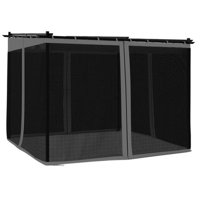 vidaXL Tonnelle avec parois en filet anthracite 3x3 m acier