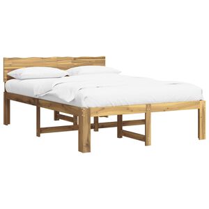 vidaXL Cadre de lit double avec t&ecirc;te de lit ROSTOCK Blanc 150 x 200 cm