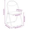 vidaXL Chaise pliante 8 pcs Blanc et Gris 48 x 43,5 x 81 cm
