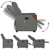 vidaXL Fauteuil inclinable de massage &eacute;lectrique Gris fonc&eacute; Tissu