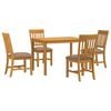 vidaXL Ensemble de salle &agrave; manger 5 pc Gris Bois de ch&ecirc;ne massif