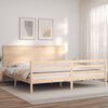 vidaXL Cadre de lit sans matelas 200x200 cm bois massif