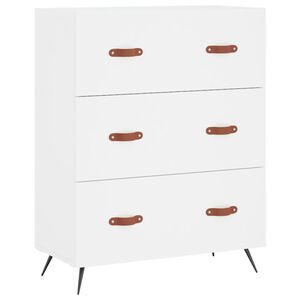 vidaXL Commode blanc 69,5 x 34 x 90 cm bois d'ing&eacute;nierie