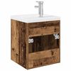 vidaXL Meuble lavabo avec bassin et robinet intégrés vieux bois