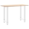 vidaXL Pieds de table de bar Blanc 2 pi&egrave;ces 50 x (90-91) cm Acier