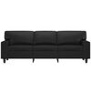 vidaXL Canap&eacute; &agrave; 3 places Noir 180 cm Similicuir