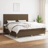 vidaXL Sommier &agrave; lattes de lit avec matelas Marron fonc&eacute; 200x200 cm