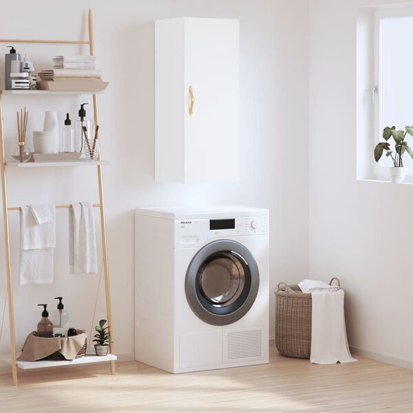 vidaXL Armoire murale blanc 34,5x34x90 cm