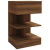 vidaXL Tables de chevet 2pcs Chêne marron 40x35x65cm Bois d'ingénierie