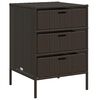 vidaXL Armoire de rangement de jardin marron 55x59x80cm r&eacute;sine tress&eacute;e
