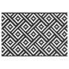 vidaXL Tapis d'ext&eacute;rieur ARAKIL Blanc et noir 120x180 cm PP