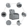 vidaXL Fauteuil inclinable en tissu gris clair