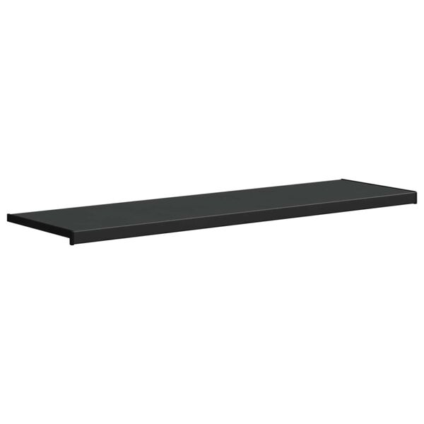 vidaXL Appui de fen&ecirc;tre Noir avec grain de bois 120 x 45 x 4,5 cm PVC