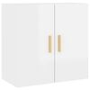 vidaXL Armoire murale Blanc brillant 60x30x60 cm Bois d'ing&eacute;nierie