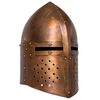 vidaXL Casque de chevalier m&eacute;di&eacute;val antique pour GN Cuivre Acier
