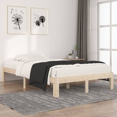 vidaXL Cadre de lit sans matelas bois de pin massif 120x200 cm