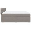vidaXL Sommier &agrave; lattes de lit avec matelas Taupe 180x200 cm Tissu