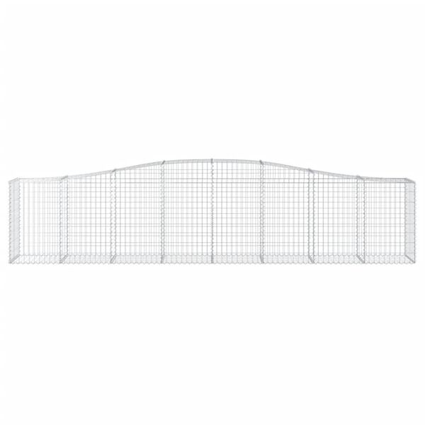 vidaXL Paniers à gabions arqués 9 pcs 400x50x80/100 cm Fer galvanisé