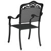 vidaXL Chaise de jardin 2 pcs Noir 55 x 55 x 92,5cm Aluminium
