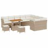 vidaXL Ensemble de canap&eacute; de jardin avec coussin 12 pcs beige et cr&egrave;me