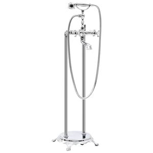 vidaXL Robinet de baignoire sur pied Acier inoxydable 99,5 cm Argent&eacute;