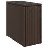 vidaXL Table d'appoint de jardin avec dessus en verre marron rotin