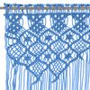 vidaXL Rideau en macramé Bleu 140x240 cm Coton
