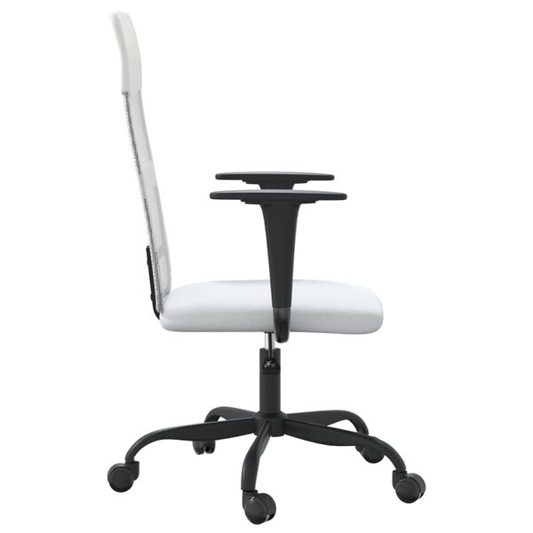 vidaXL Chaise de bureau réglable en hauteur blanc