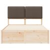 vidaXL Cadre de lit avec t&ecirc;te de lit rembourr&eacute;e Taupe 120 x 200 cm