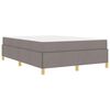vidaXL Cadre de lit avec matelas Taupe 160 x 200 cm tissu