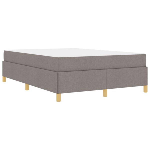 vidaXL Cadre de lit avec matelas Taupe 160 x 200 cm tissu