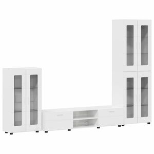 vidaXL Ensemble meuble TV FLORIN 3 pc 150 x 39 x 30 cm Blanc brillant