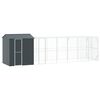 vidaXL Cage pour oiseaux Anthracite 824 x 208 x 247 cm Acier galvanis&eacute;