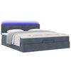 VidaXL Cadre de lit ottoman avec matelas gris fonc&eacute; 160x200 cm velours