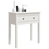 vidaXL Table console Blanc 70x35x75 cm Bois massif de pin