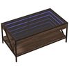 vidaXL Table basse avec LED Infinity ch&ecirc;ne marron 90x50x38 cm