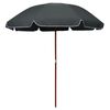 vidaXL Parasol de jardin avec m&acirc;t en acier 240 cm anthracite