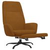 vidaXL Chaise de relaxation avec repose-pied Marron Velours