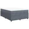 vidaXL Sommier &agrave; lattes de lit et matelas Gris fonc&eacute; 160x200cm Velours