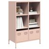 vidaXL Buffet haut rose 68x39x103,5 cm acier