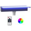 vidaXL D&eacute;versoir pour cascade avec LED RVB Acrylique 45 cm