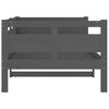 vidaXL Lit de jour sans matelas gris bois de pin massif 90x200 cm