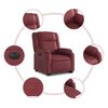 vidaXL Fauteuil inclinable &eacute;lectrique rouge bordeaux similicuir