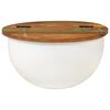 vidaXL Table basse blanc 50x27 cm bois de récupération massif