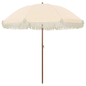 vidaXL Parasol de plage Jaune et blanc 205 x 205 x 210 cm