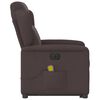 vidaXL Fauteuil inclinable de massage &eacute;lectrique Marron fonc&eacute; Tissu