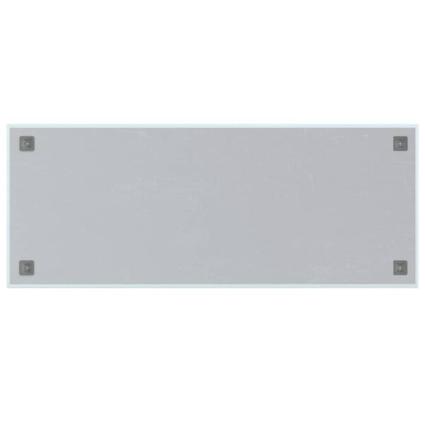 vidaXL Tableau noir magn&eacute;tique mural Blanc 100x40 cm Verre tremp&eacute;