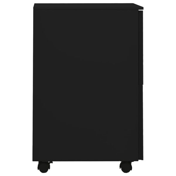 vidaXL Classeur mobile Noir 39x45x67 cm Acier