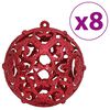 vidaXL Boules de Noël 100 pcs rouge bordeaux 3 / 4 / 6 cm