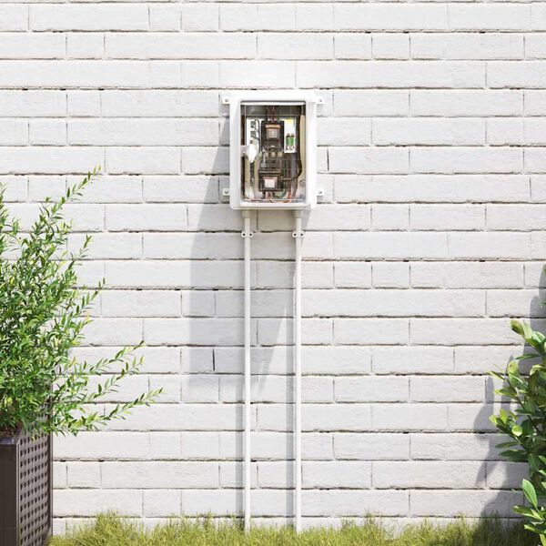 vidaXL Armoire de contr&ocirc;le Gris 47 x 20 x 60 cm Plastic ABS